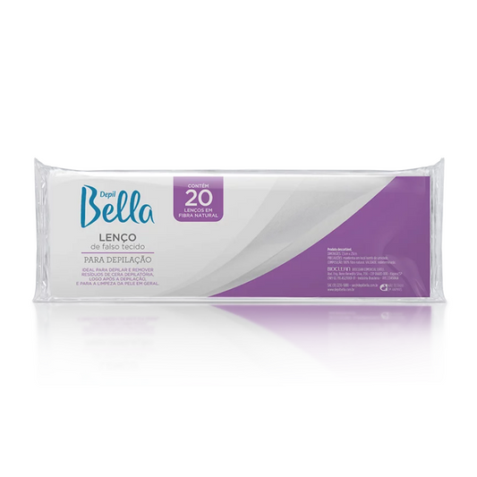 Lenço Perlon Em TNT Depilatório 20 Folhas Depil Bella