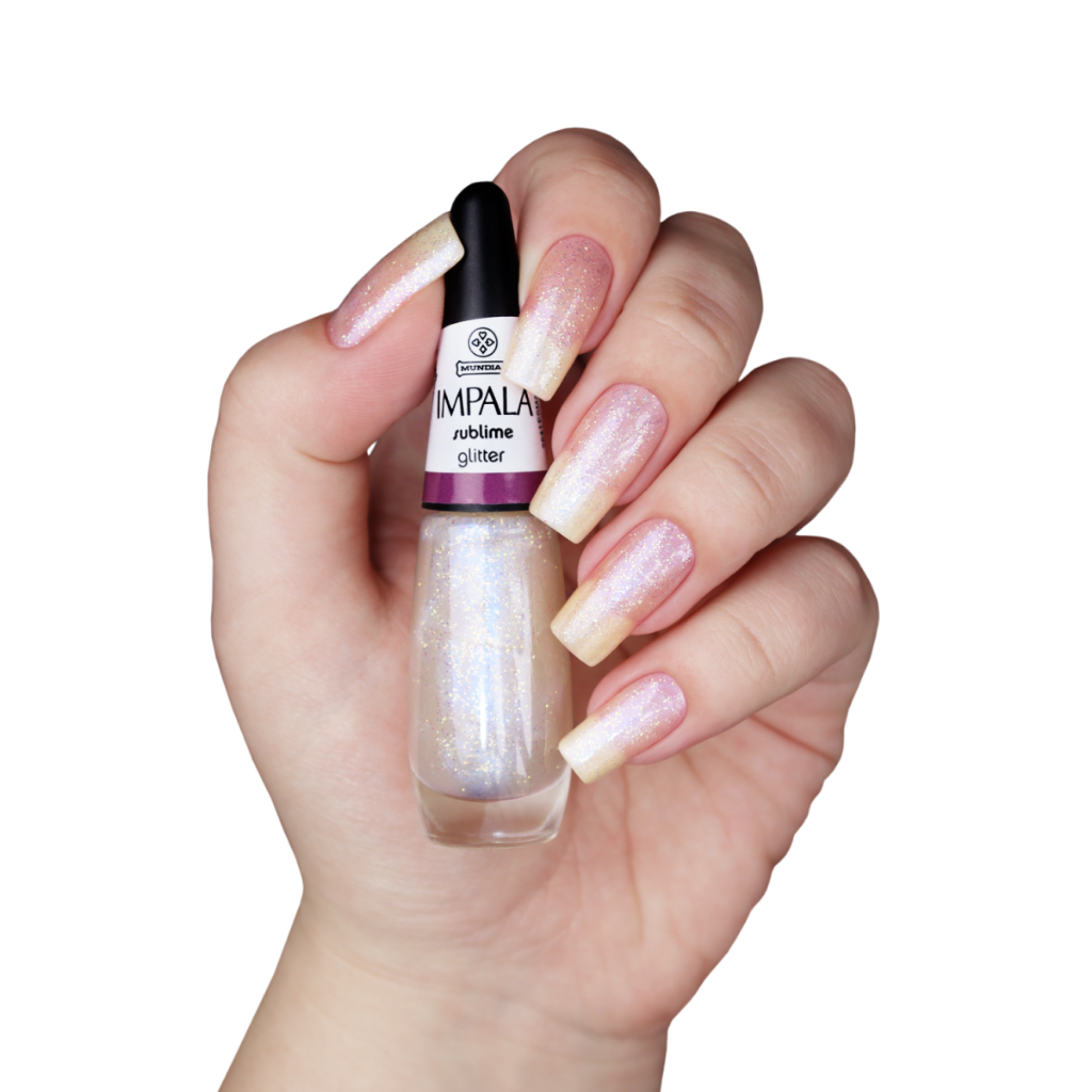 Esmalte Impala Glitter Sublime 7,5ml - Branco - Glitter