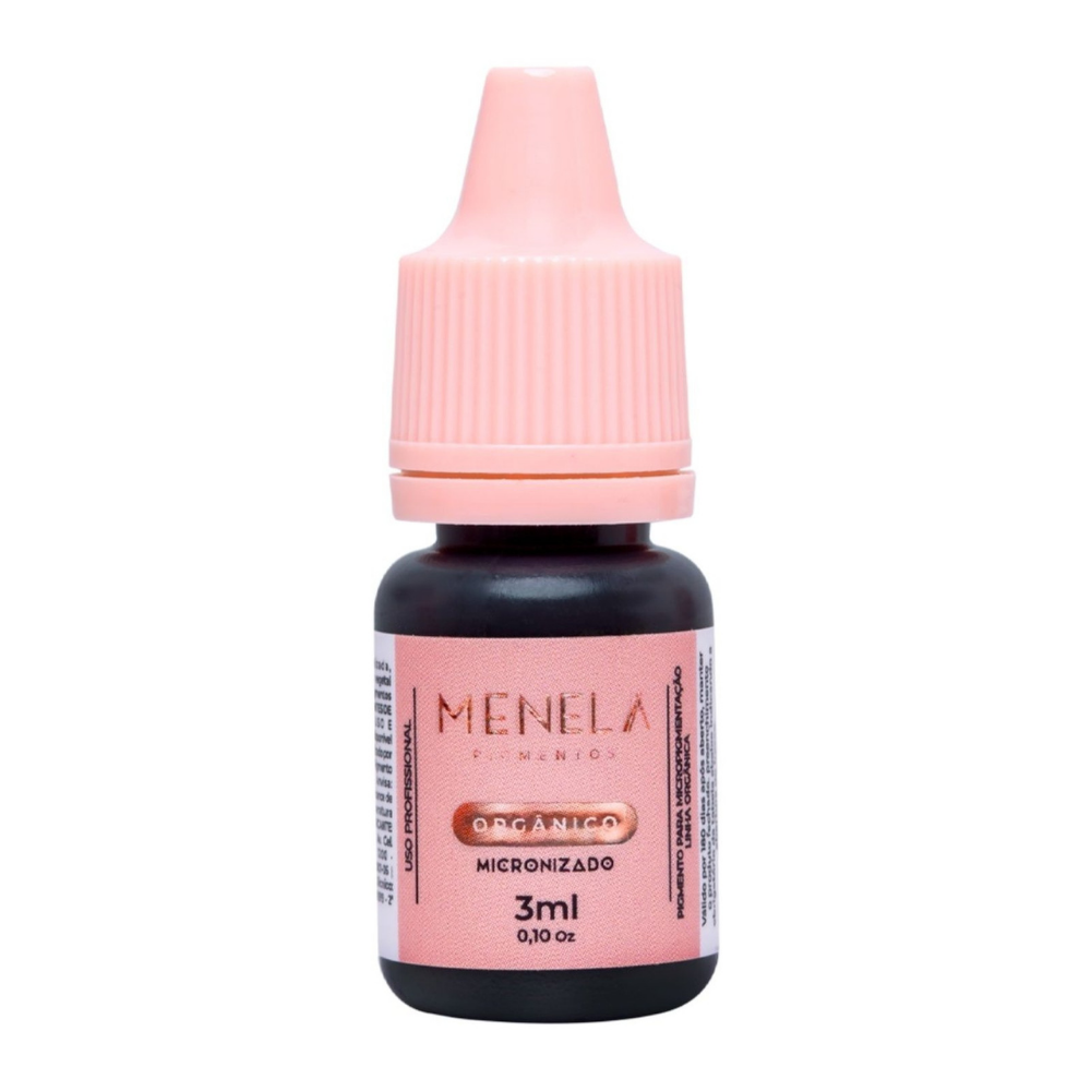 Pigmento Menela Mr. Black Preto Puro Orgânico Micropigmentação Sobrancelhas 3ml