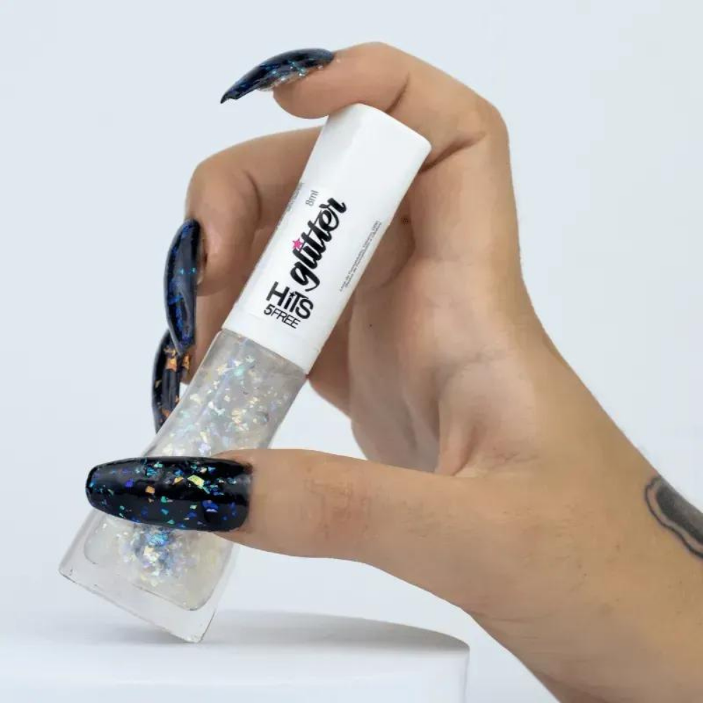 Esmalte Hits Glitter Clear Jelly 8ml