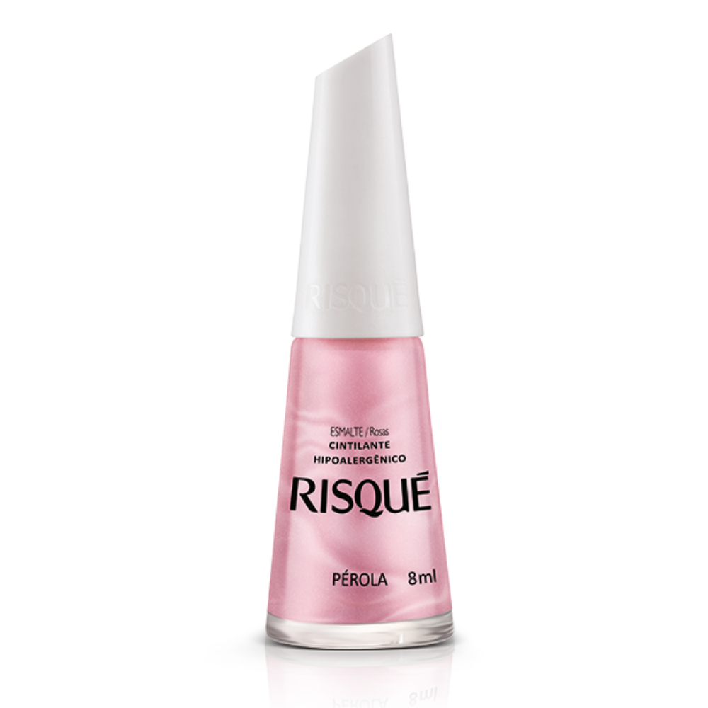 Esmalte Risqué Cintilante Pérola 8ml - Rosa