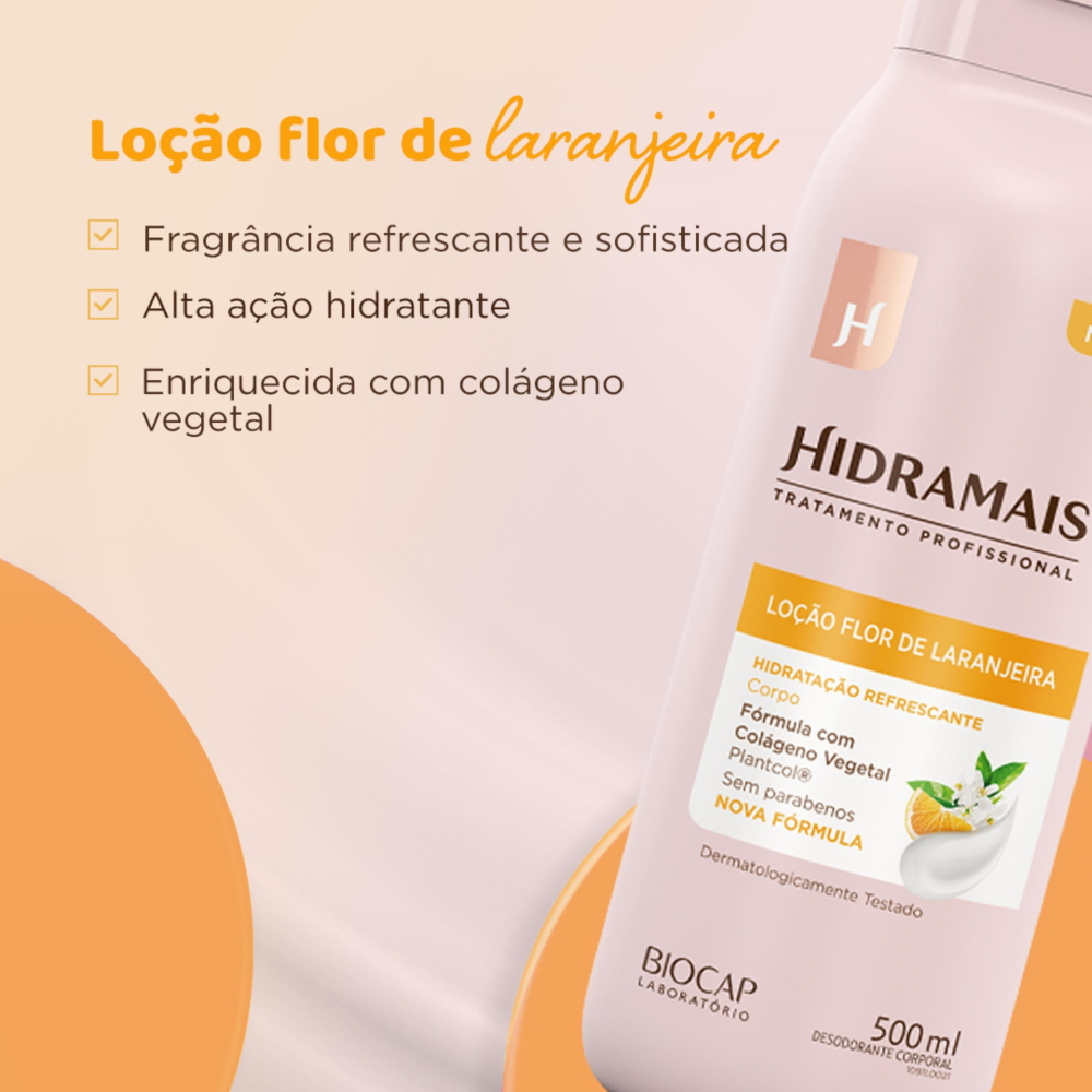 Loção Desodorante Corporal Flor De Laranjeira Hidramais 500ml
