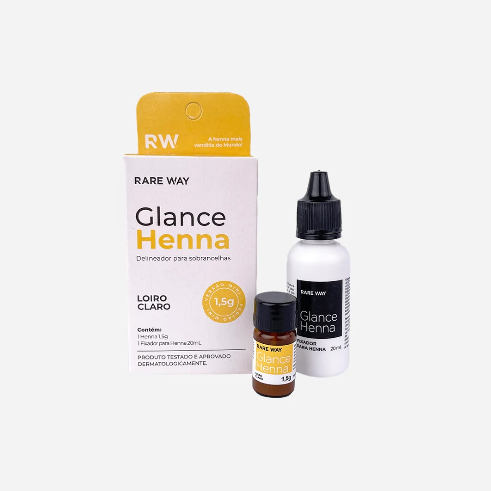 Kit 3 Hennas Glance Loiro Claro 1,5g  Rare Way