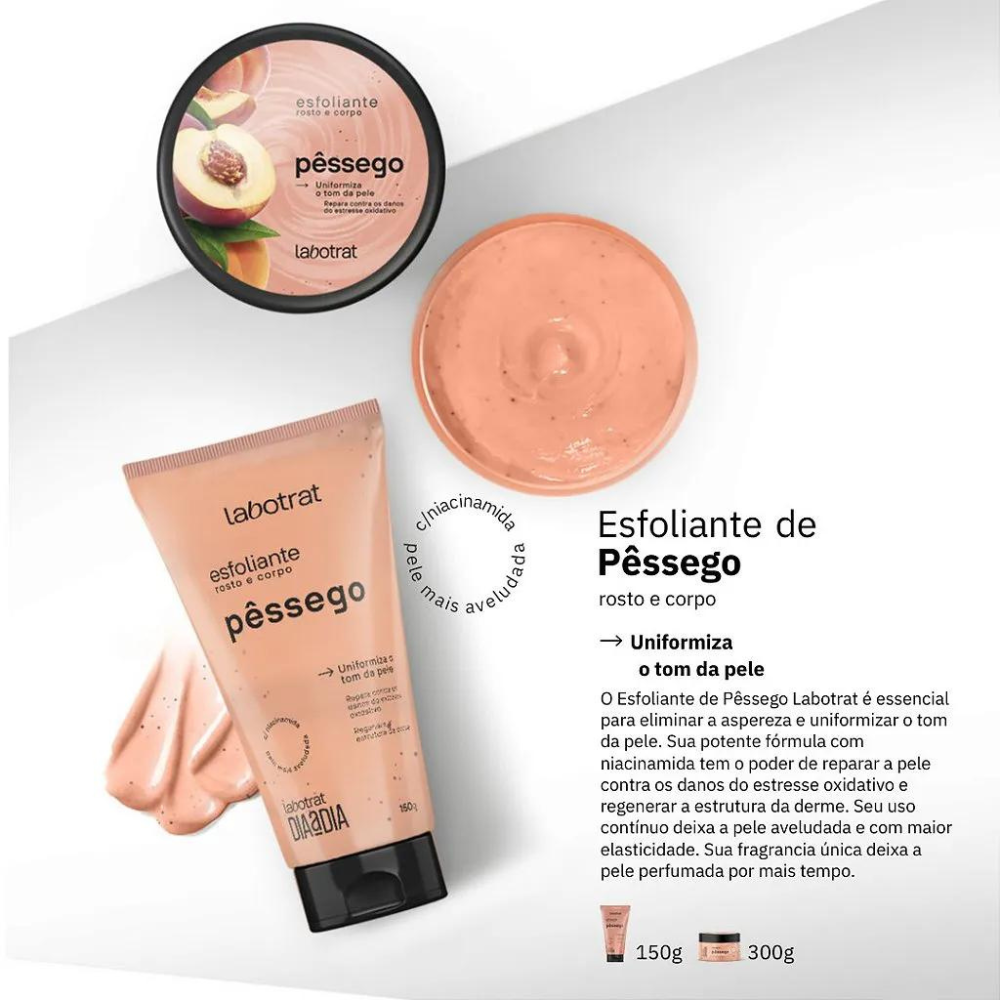 Creme Esfoliante Labotrat 150g Pêssego