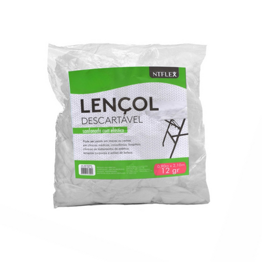 Lençol Descartável Com Elástico Sanfonado GR12 15 Unidades Ntflex