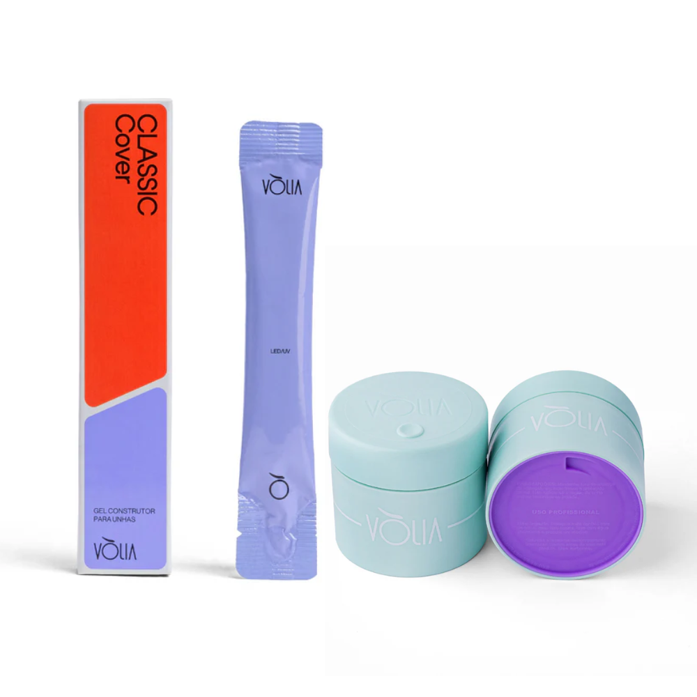 Kit Gel Refil Sachê Vòlia 14g Classic Cover + Pote Eco Vòlia 30g Verde Água