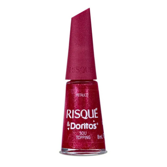 Esmalte Risqué & Doritos Metálico Sou Topping Rosa 8ml