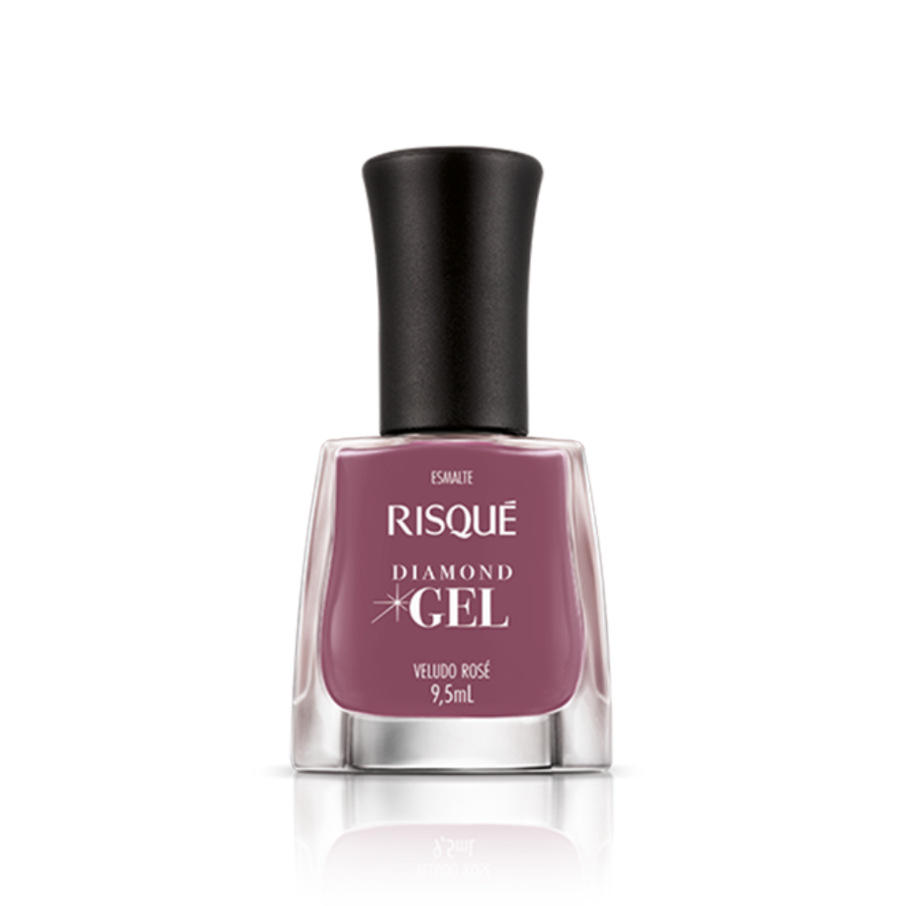 Esmalte Risqué Diamond Gel Veludo Rosé 9,5ml - Nude - Diamond Gel