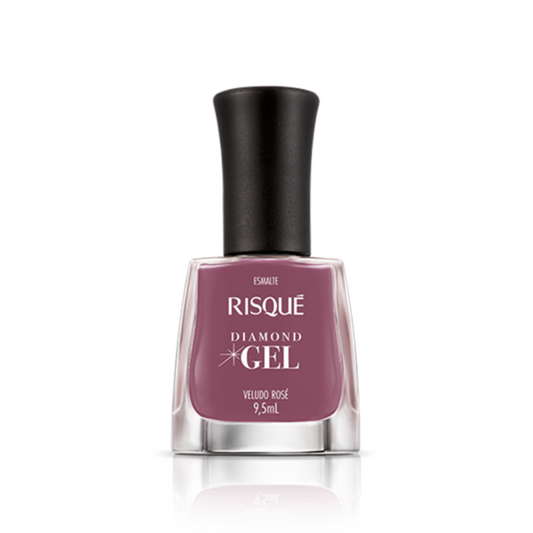 Esmalte Risqué Diamond Efeito Gel Veludo Rosé 9,5ml