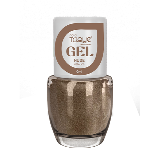 Esmalte Novo Toque Metálico Efeito Gel Nude 9ml