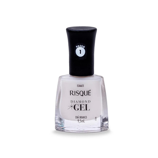 Esmalte Risqué Diamond Efeito Gel Chá Branco 9,5ml