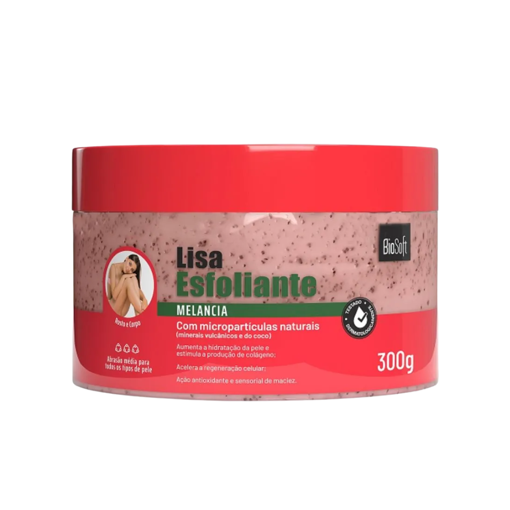 Creme Esfoliante Lisa Melancia Biosoft 300g