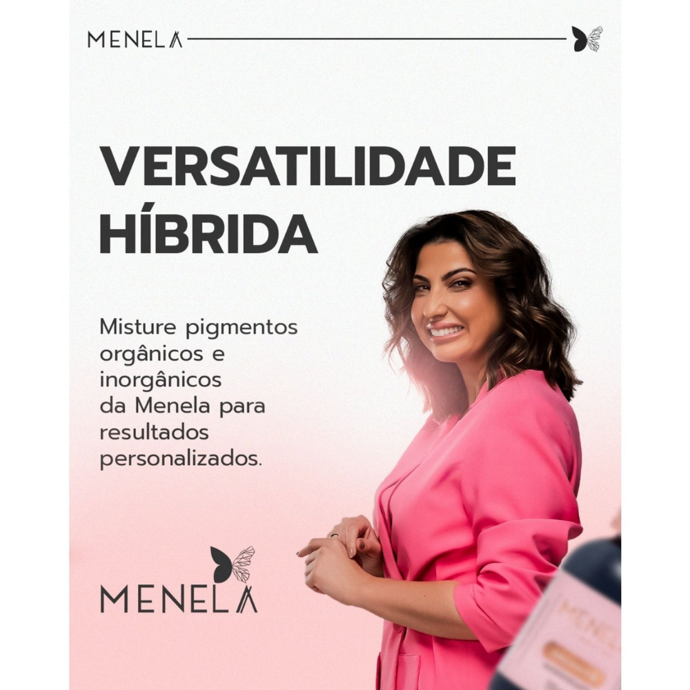 Pigmento Menela Mr. Black Preto Puro Orgânico Micropigmentação Sobrancelhas 3ml