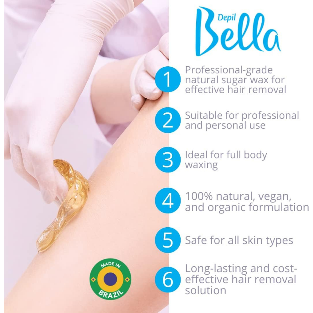Cera Hidrossolúvel Natural Depil Bella 1,3kg