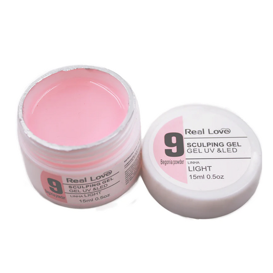 Sculpting Gel Light Real Love 15g Begônia Powder 9 - Begônia Powder #9 - Sculpting Light