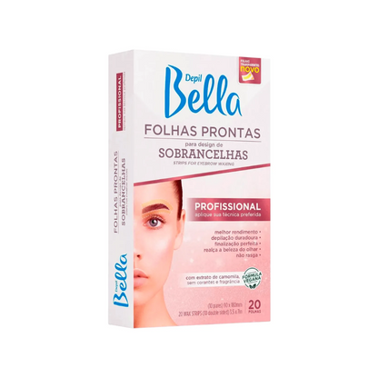 Folhas Prontas Para Design de Sobrancelhas Depil Bella 20 Unidades