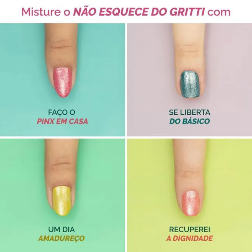 Esmalte Risqué Manicores Metálico Não Esquece Do Gritti 8ml