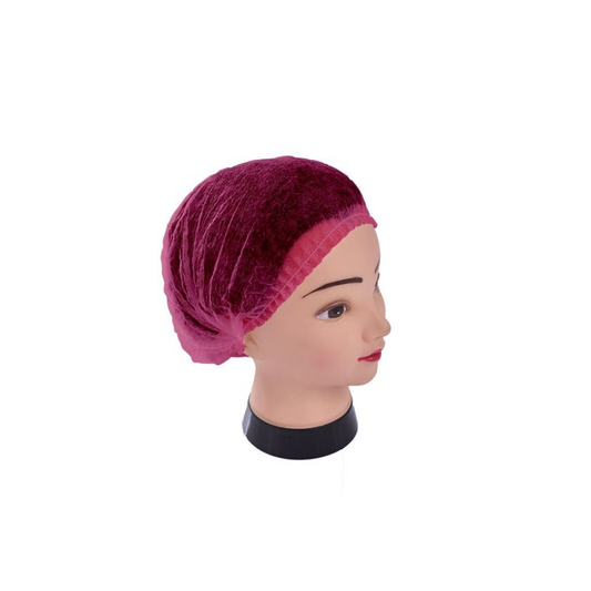 Touca Descartável Sanfonada Rosa TNT Ntflex 50 Unidades