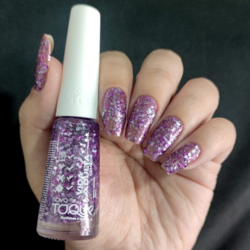Esmalte Novo Toque Glitter Bons Drinks 8ml