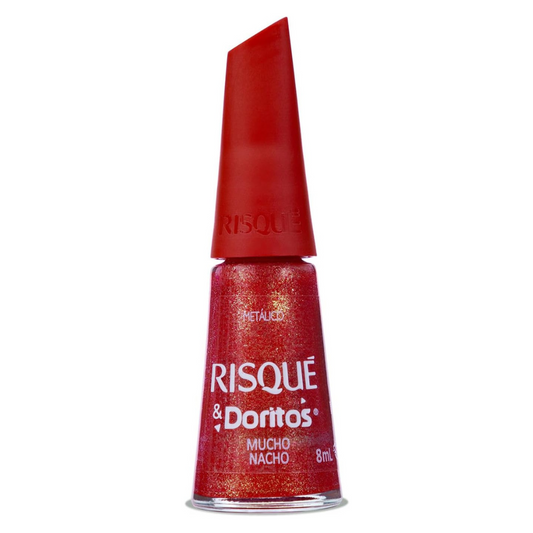 Esmalte Risqué & Doritos Metálico Mucho Nacho Vermelho 8ml