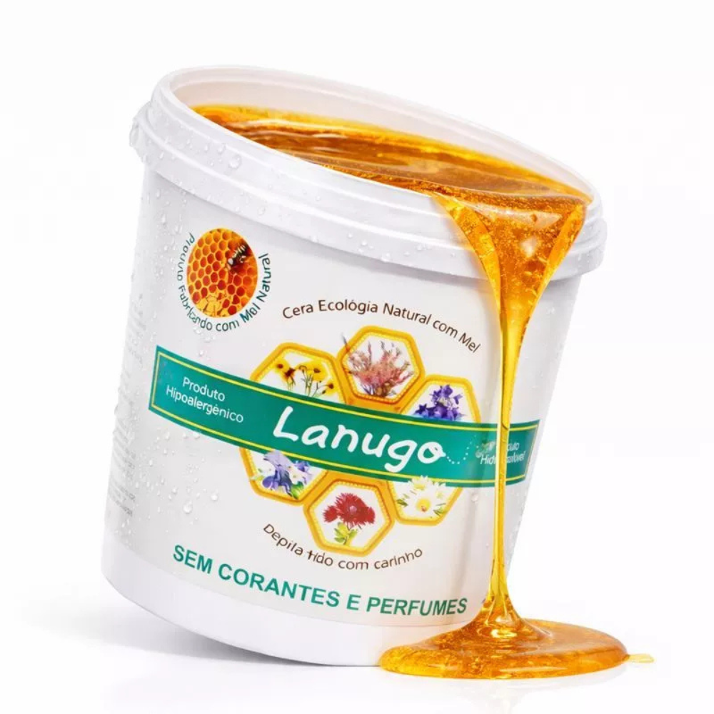 Cera Depilatória Egípcia Natural Mel Lanugo 550g