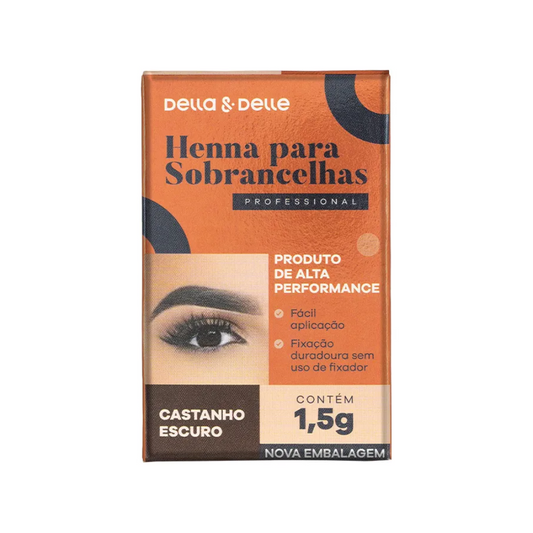 Henna Della E Delle 1,5g Castanho Escuro