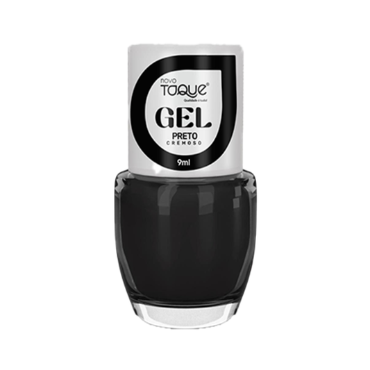 Esmalte Novo Toque Cremoso Efeito Gel Preto 9ml