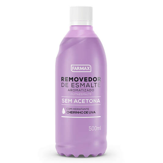 Removedor Sem Acetona Com Hidratante Cheirinho De Uva 500ml Farmax