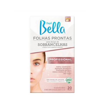 Folhas Prontas Para Design de Sobrancelhas Depil Bella 20 Unidades
