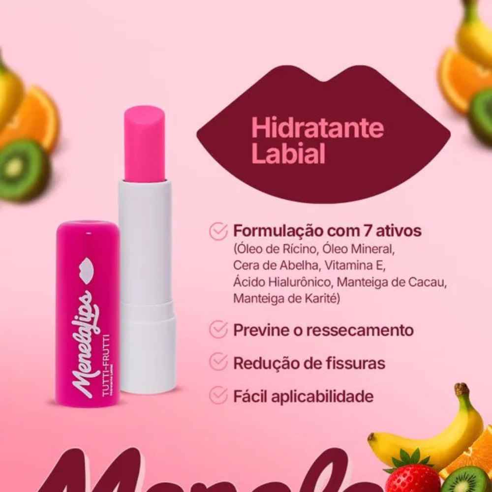 Hidratante Labial De Tutti-Frutti MenelaLips 3,6g