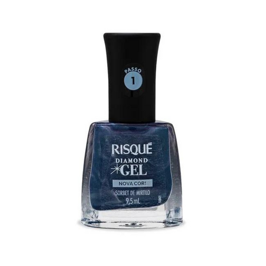 Esmalte Risqué Diamond Efeito Gel Sobert Mirtilo 9,5ml