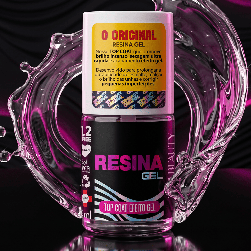 Top Coat Resina Gel Top Beauty 7ml