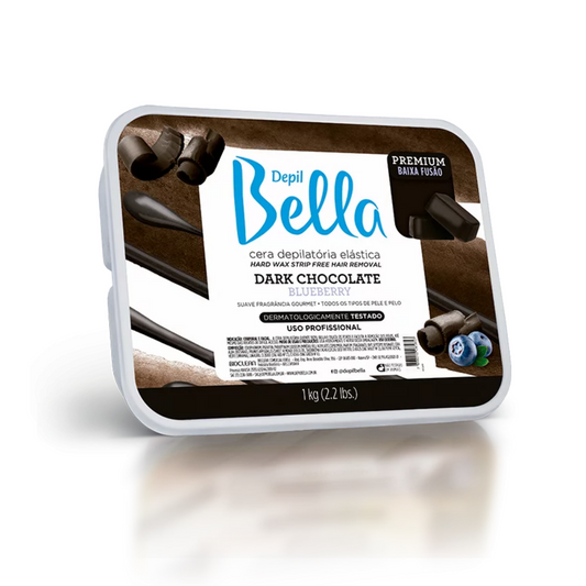 Cera Elástica Dark Chocolate BlueBerry Premium Depil Bella 1kg