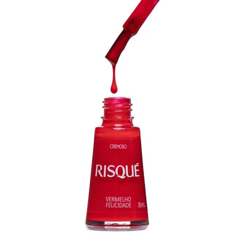 Esmalte Risqué Cremoso Vermelho Felicidade 8ml