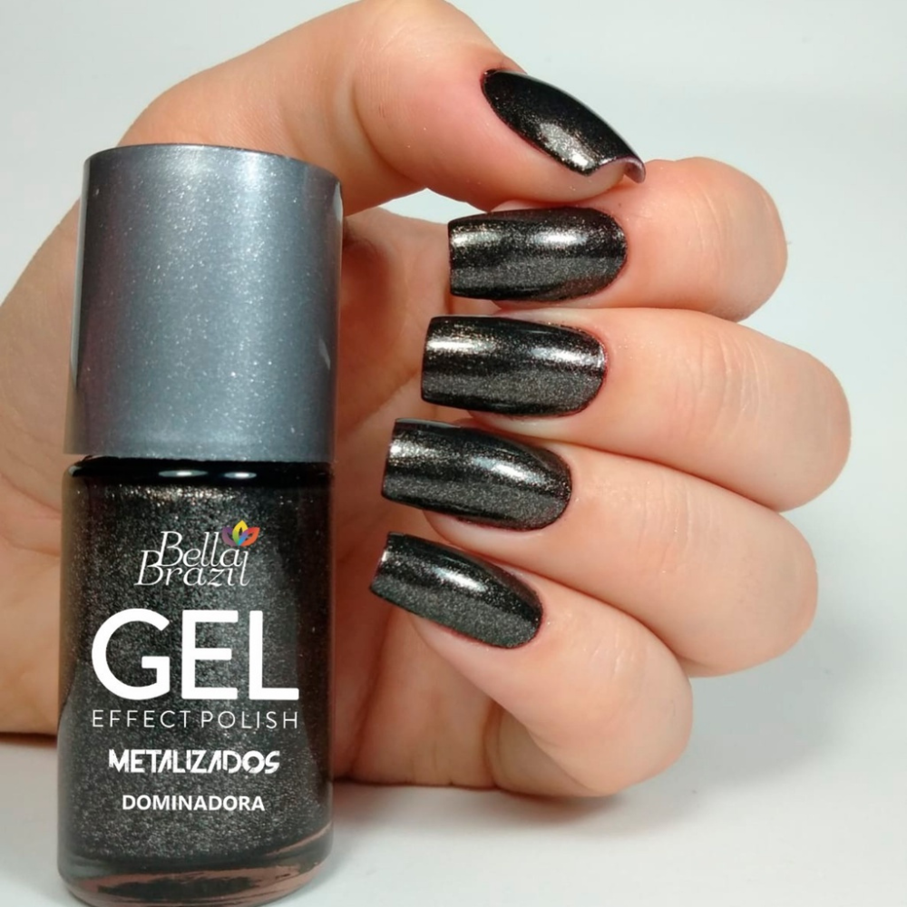 Esmalte Bella Brazil Efeito Gel Metalizado 220 Dominadora 9ml