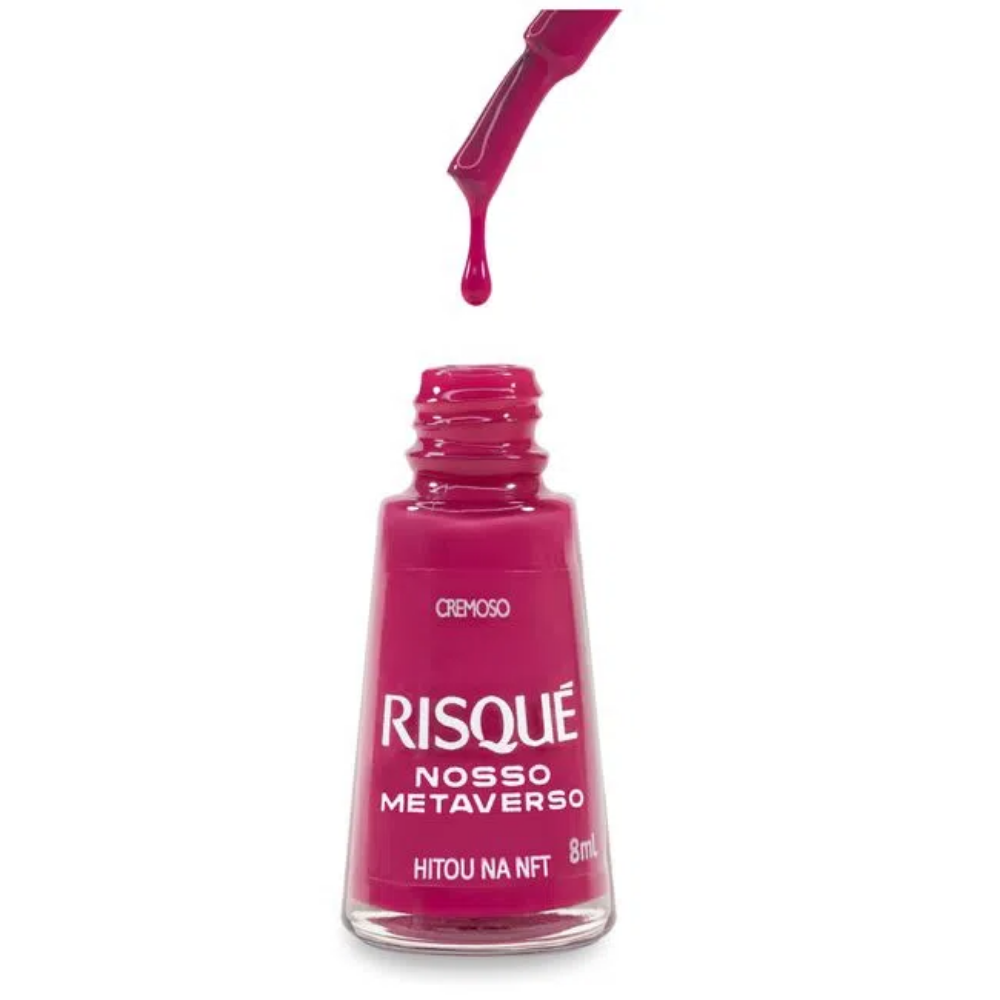 Esmalte Risqué Cremoso Hitou Na NFT 8ml - Rosa - Nosso Metaverso