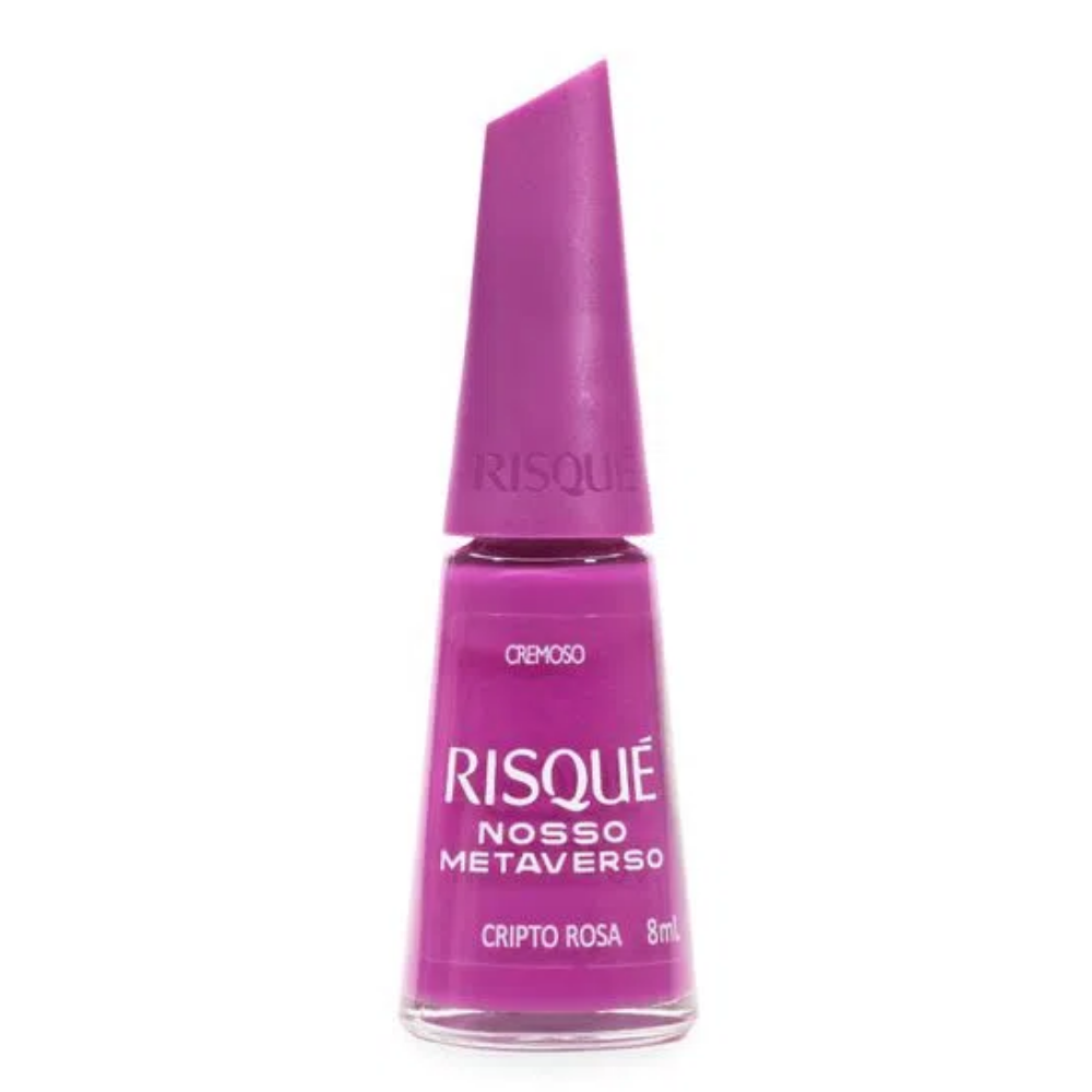 Esmalte Risqué Cremoso Cripto Rosa 8ml - Rosa - Nosso Metaverso