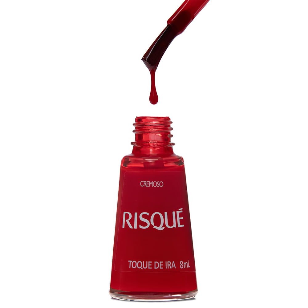 Esmalte Risqué Cremoso Toque De Ira 8ml - Vermelho