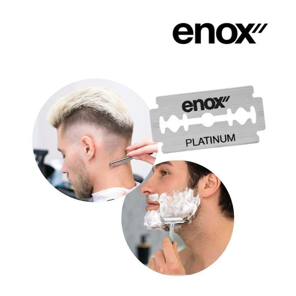 Lâmina De Barbear Duplo Fio Enox Platinum 10 Cartuchos