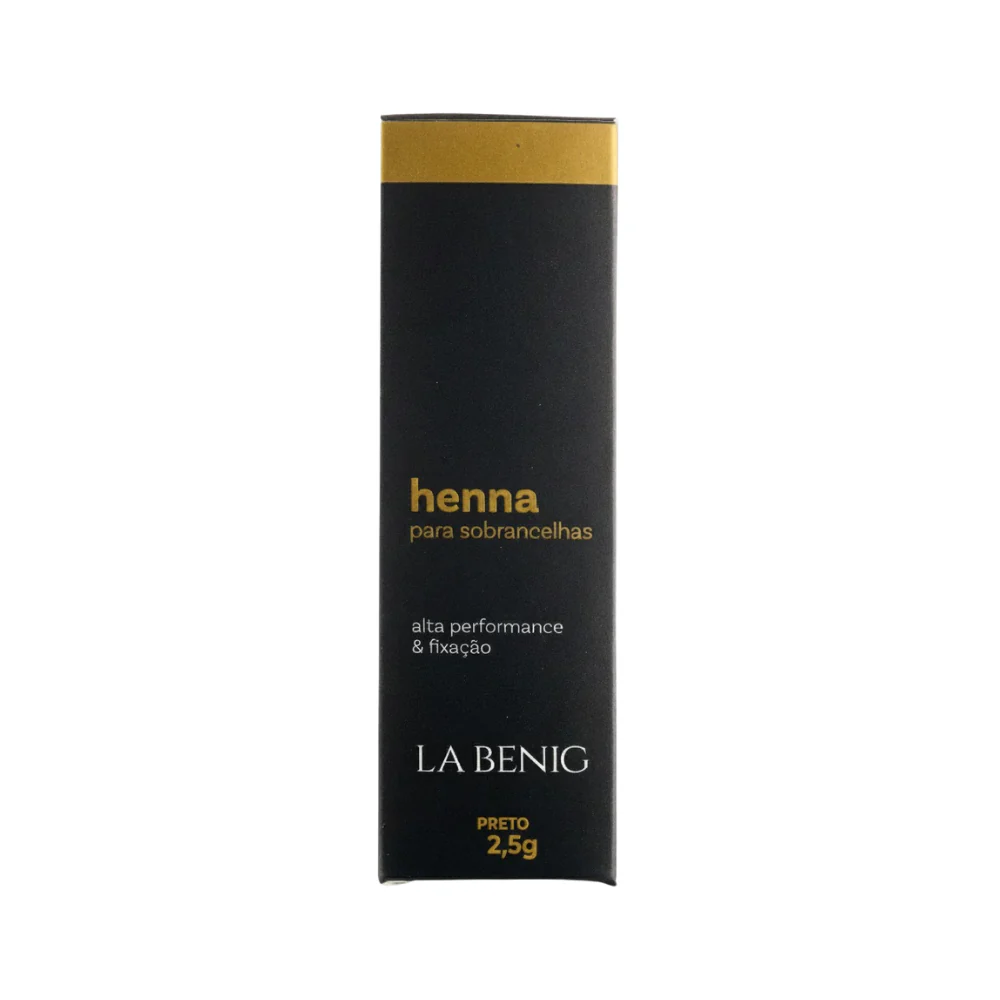 Kit La Benig Henna E Fixador Profissional Preto 2,5g