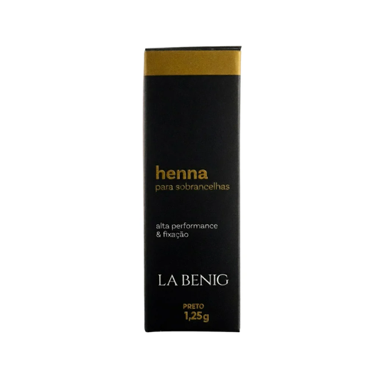Kit La Benig Henna E Fixador Profissional Preto 1,25g