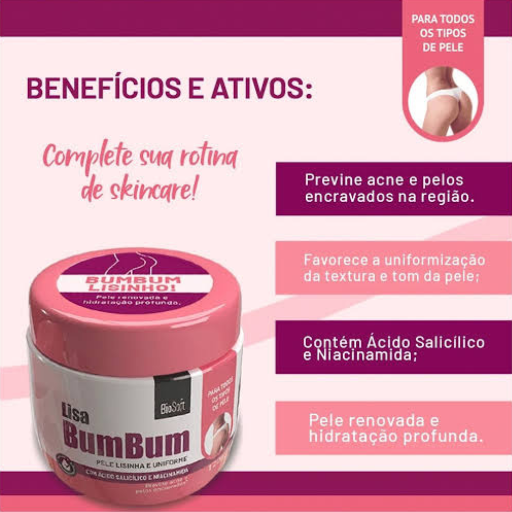 Creme Hidratante Lisa Bumbum Biosoft 120g