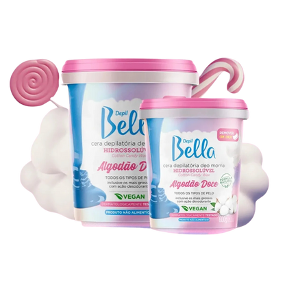 Cera Hidrossolúvel Algodão Doce Depil Bella 600g