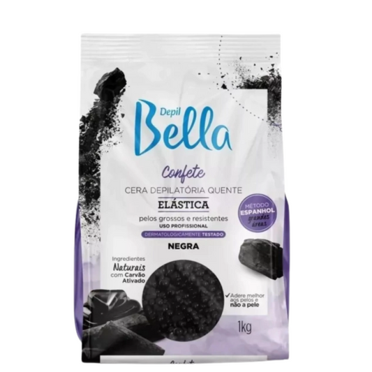 Cera Depilatória Confete Negra Depil Bella 1kg