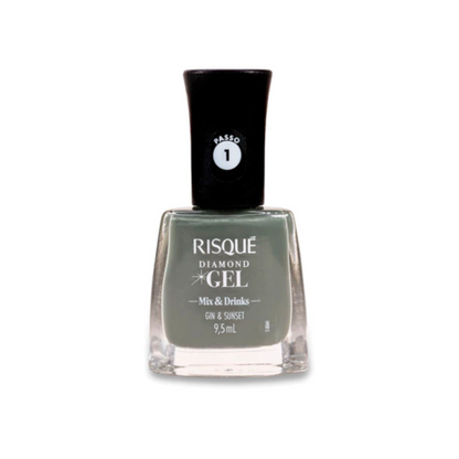 Esmalte Risqué Diamond Efeito Gel Gin E Sunset 9,5ml