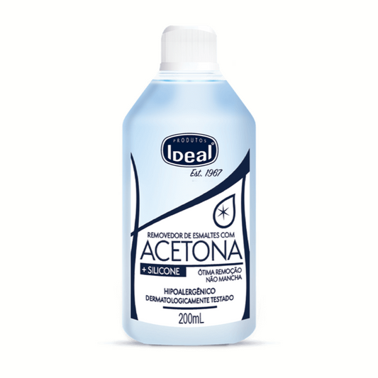 Removedor De Esmaltes Com Acetona E Silicone Ideal 200ml