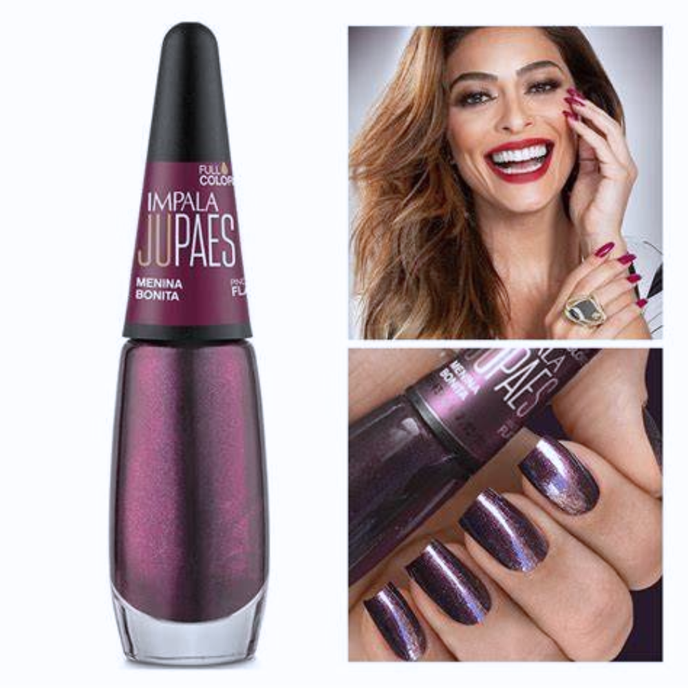 Esmalte Impala Cremoso Ju Paes Menina Bonita 7,5ml - Vinho - Ju Paes