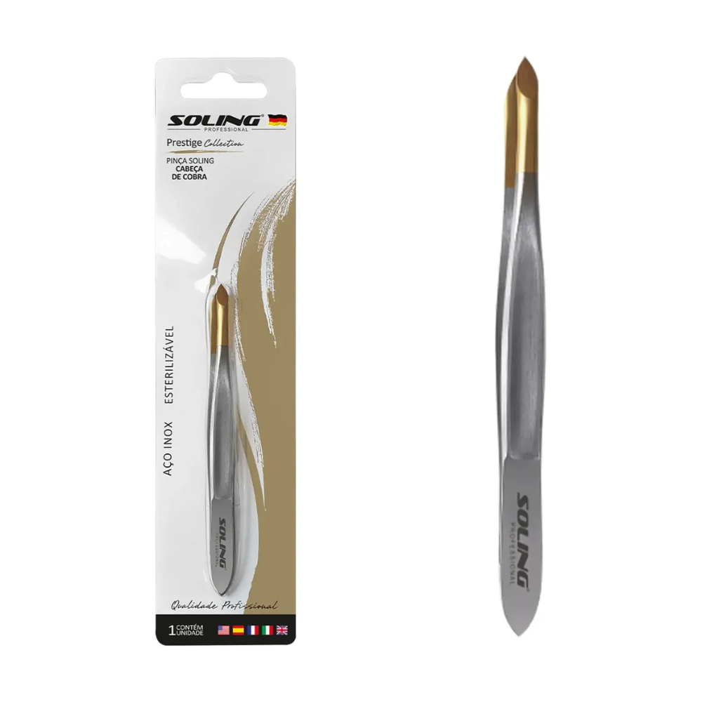 Pinça Prestige Blister Cabeça De Cobra Soling Ref.381