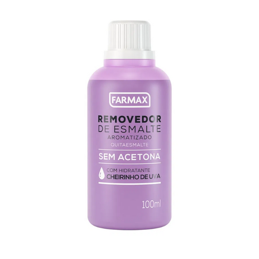 Removedor Sem Acetona Com Hidratante Cheirinho De Uva 100ml Farmax