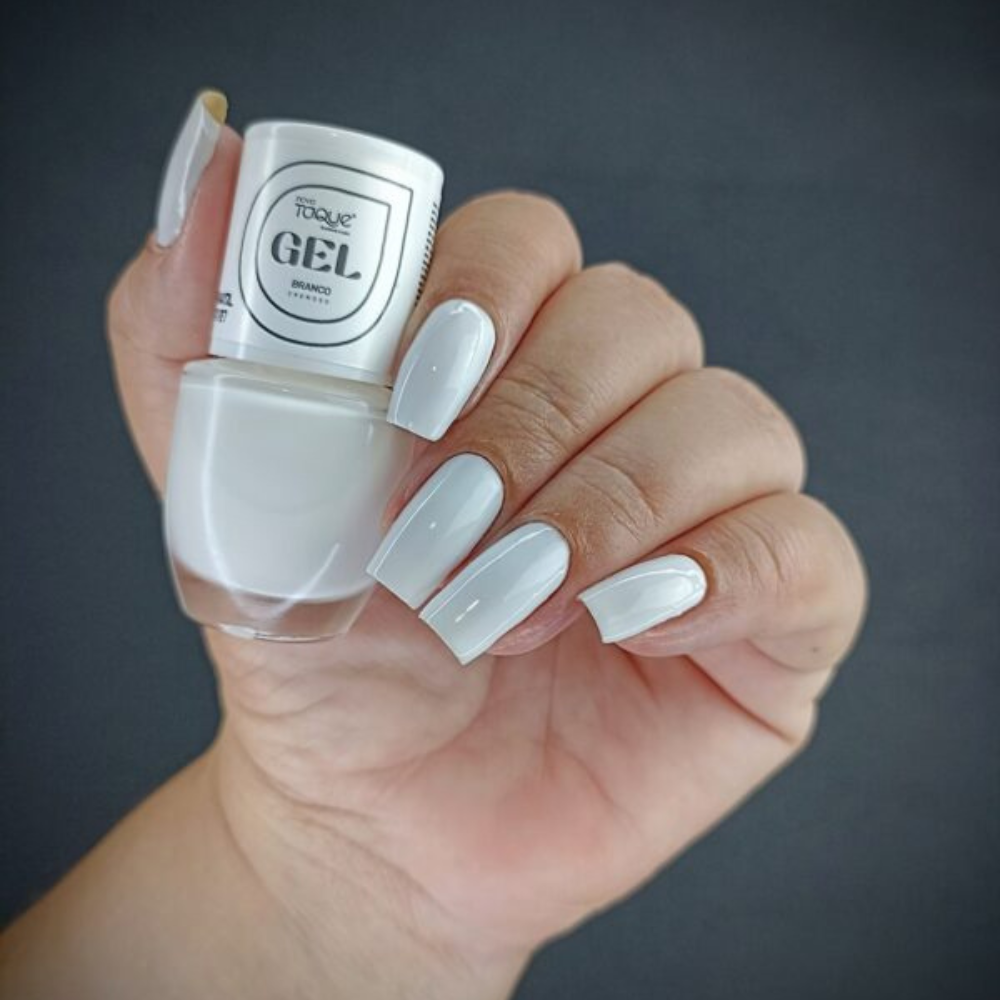 Esmalte Novo Toque Cremoso Efeito Gel Branco 9ml